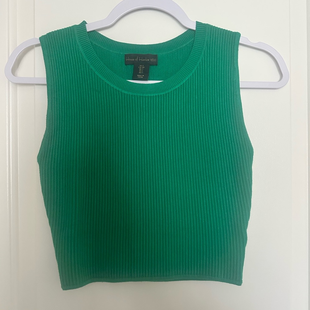 House of Harlow 1960 Vibrant Green Crop Top